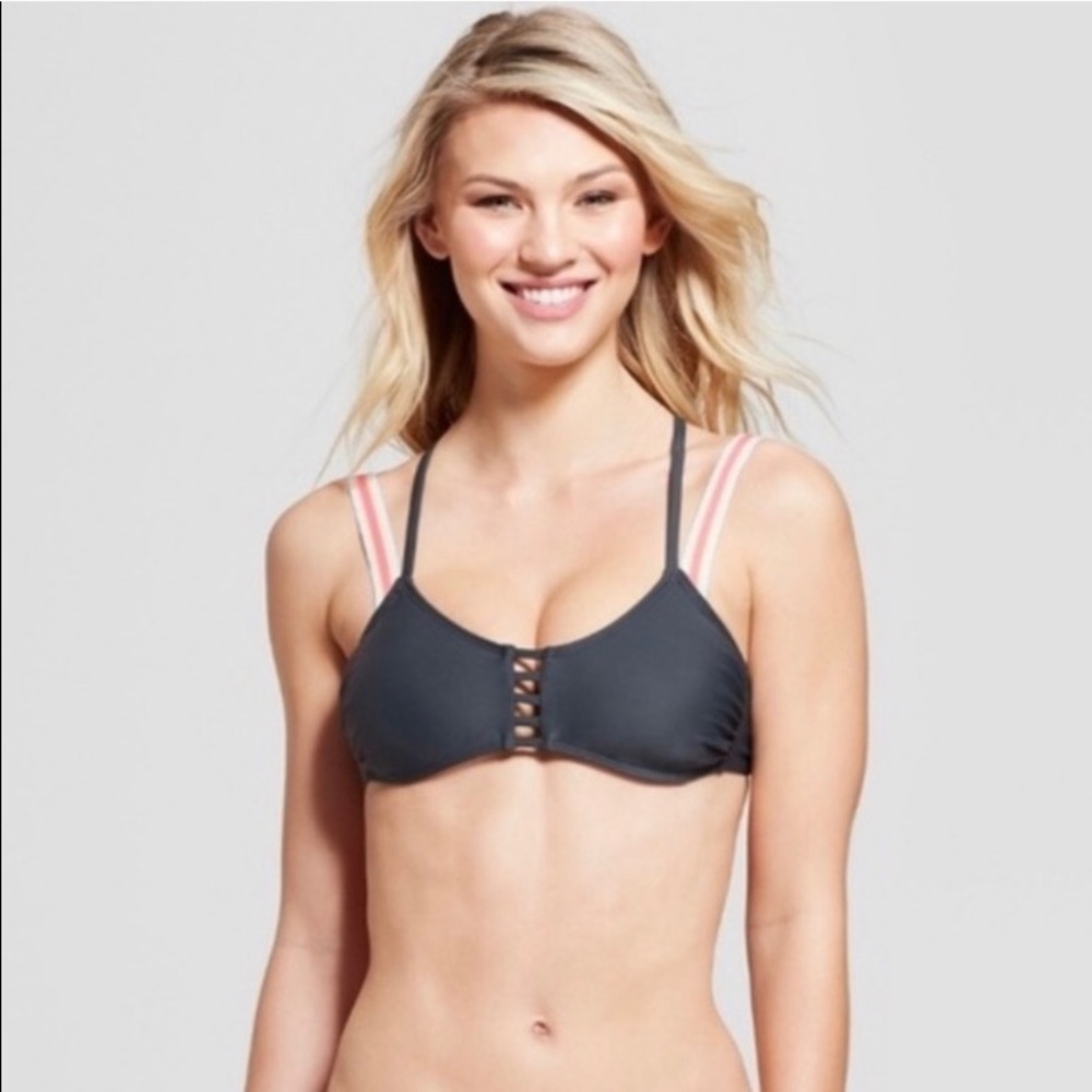 Gray swim suits - top and bottoms